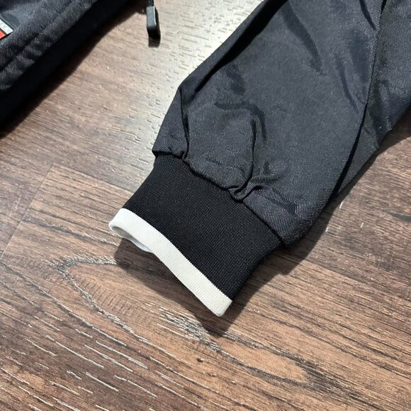 VINTAGE 90s NIKE Black Windbreaker Jacket White Accents - Women's S - Picture 6 of 8